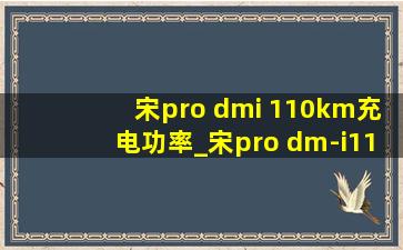 宋pro dmi 110km充电功率_宋pro dm-i110km充电要多少度电